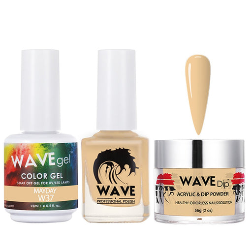 Wave Gel 4in1 Acrylic/Dipping Powder + Gel Polish + Nail Lacquer, SIMPLICITY Collection, 037, Mayday