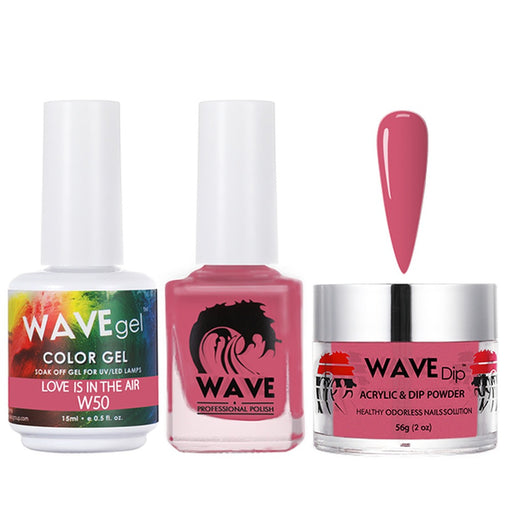 Wave Gel 4in1 Acrylic/Dipping Powder + Gel Polish + Nail Lacquer, SIMPLICITY Collection, 050, Love Is In The Air