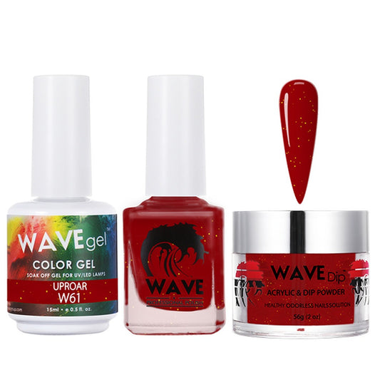 Wave Gel 4in1 Acrylic/Dipping Powder + Gel Polish + Nail Lacquer, SIMPLICITY Collection, 061, Uproar