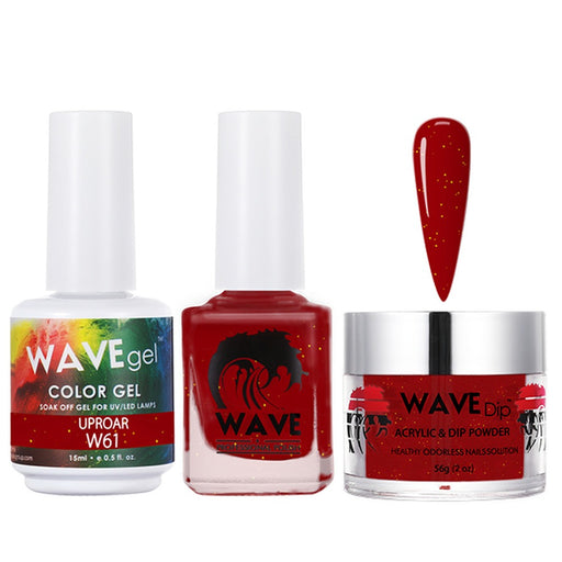 Wave Gel 4in1 Acrylic/Dipping Powder + Gel Polish + Nail Lacquer, SIMPLICITY Collection, 061, Uproar