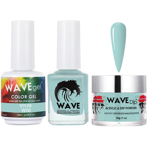 Wave Gel 4in1 Acrylic/Dipping Powder + Gel Polish + Nail Lacquer, SIMPLICITY Collection, 066, Skyline