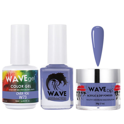 Wave Gel 4in1 Acrylic/Dipping Powder + Gel Polish + Nail Lacquer, SIMPLICITY Collection, 073, Over You