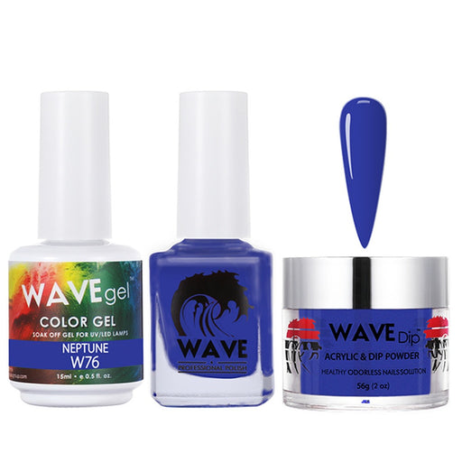 Wave Gel 4in1 Acrylic/Dipping Powder + Gel Polish + Nail Lacquer, SIMPLICITY Collection, 076, Neptune