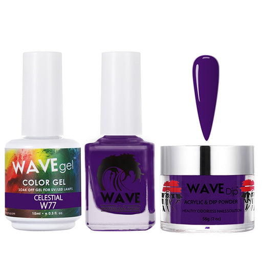 Wave Gel 4in1 Acrylic/Dipping Powder + Gel Polish + Nail Lacquer, SIMPLICITY Collection, 077, Celestial