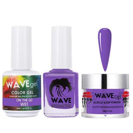 Wave Gel 4in1 Acrylic/Dipping Powder + Gel Polish + Nail Lacquer, SIMPLICITY Collection, 081, On The Go