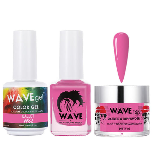 Wave Gel 4in1 Acrylic/Dipping Powder + Gel Polish + Nail Lacquer, SIMPLICITY Collection, 082, Ballet
