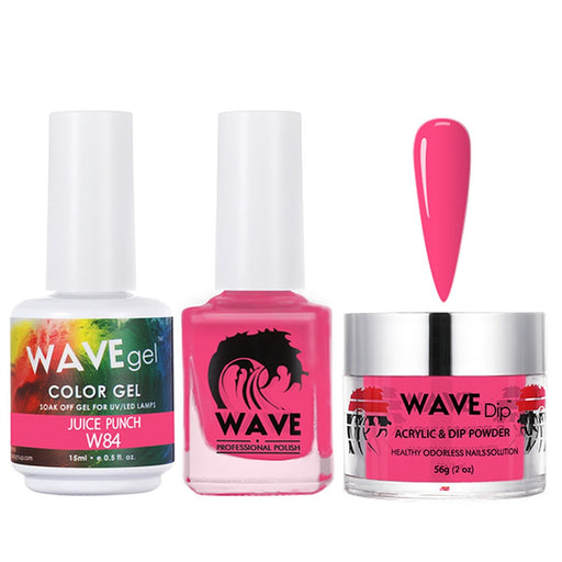 Wave Gel 4in1 Acrylic/Dipping Powder + Gel Polish + Nail Lacquer, SIMPLICITY Collection, 084, Juice Punch