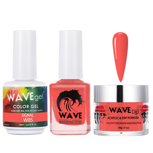 Wave Gel 4in1 Acrylic/Dipping Powder + Gel Polish + Nail Lacquer, SIMPLICITY Collection, 085, Signal
