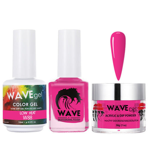 Wave Gel 4in1 Acrylic/Dipping Powder + Gel Polish + Nail Lacquer, SIMPLICITY Collection, 088, Low Heart