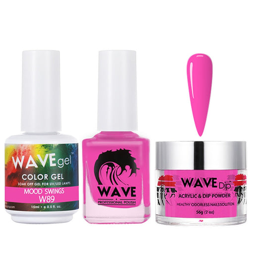 Wave Gel 4in1 Acrylic/Dipping Powder + Gel Polish + Nail Lacquer, SIMPLICITY Collection, 089, Mood Swings