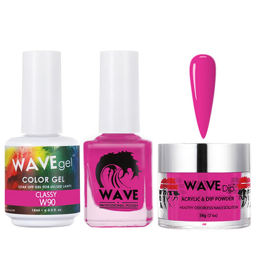 Wave Gel 4in1 Acrylic/Dipping Powder + Gel Polish + Nail Lacquer, SIMPLICITY Collection, 090, Classy