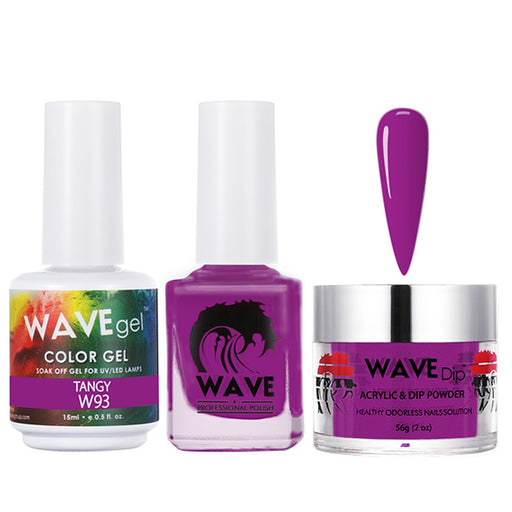 Wave Gel 4in1 Acrylic/Dipping Powder + Gel Polish + Nail Lacquer, SIMPLICITY Collection, 093, Tangy