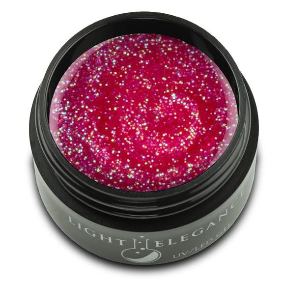 Light Elegance, UV/LED Glitter Gel, G975E, Wild Watermelon, 17ml KK