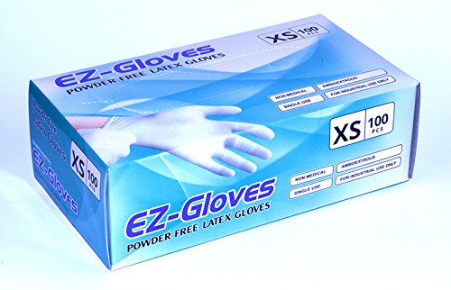 EZ-Gloves, Powder-Free Latex Gloves, Size XS OK1212